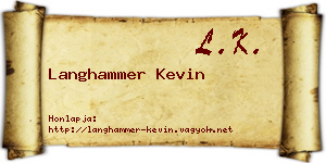 Langhammer Kevin névjegykártya